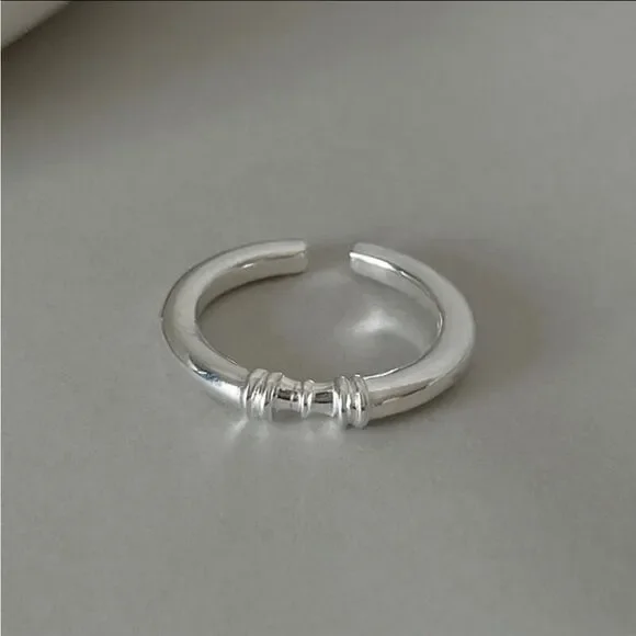 The Thin Beauty Ring adjustable in 925 silver - Picture 2 of 13